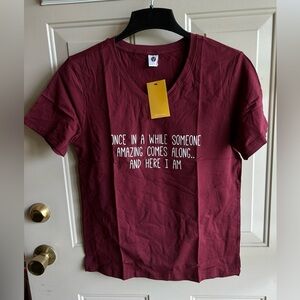 Funny Graphic Tee- Maroon